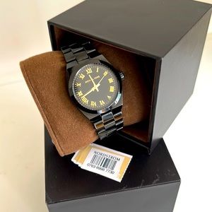 Michael Kors womens black chain link watch